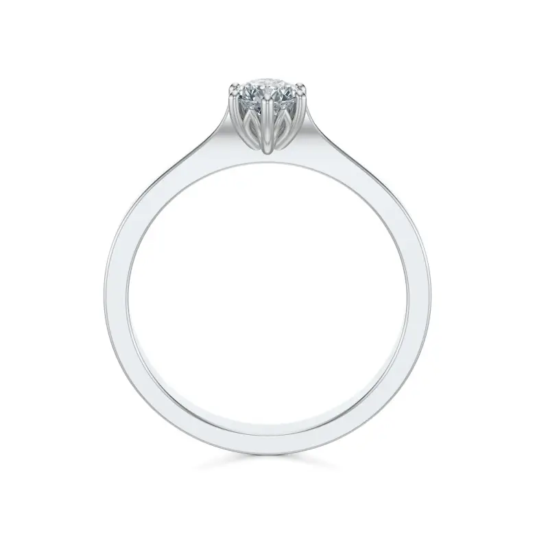 Pierścionek z białego złota z diamentem AJPZ_097